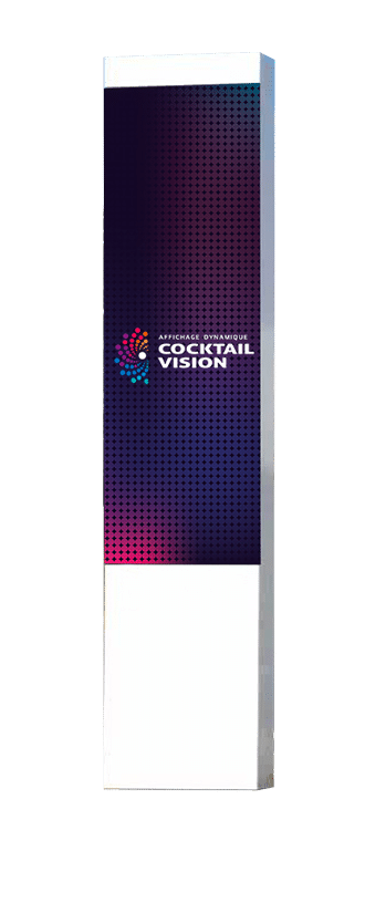 cocktail vision totem offre écran panneau led entreprise